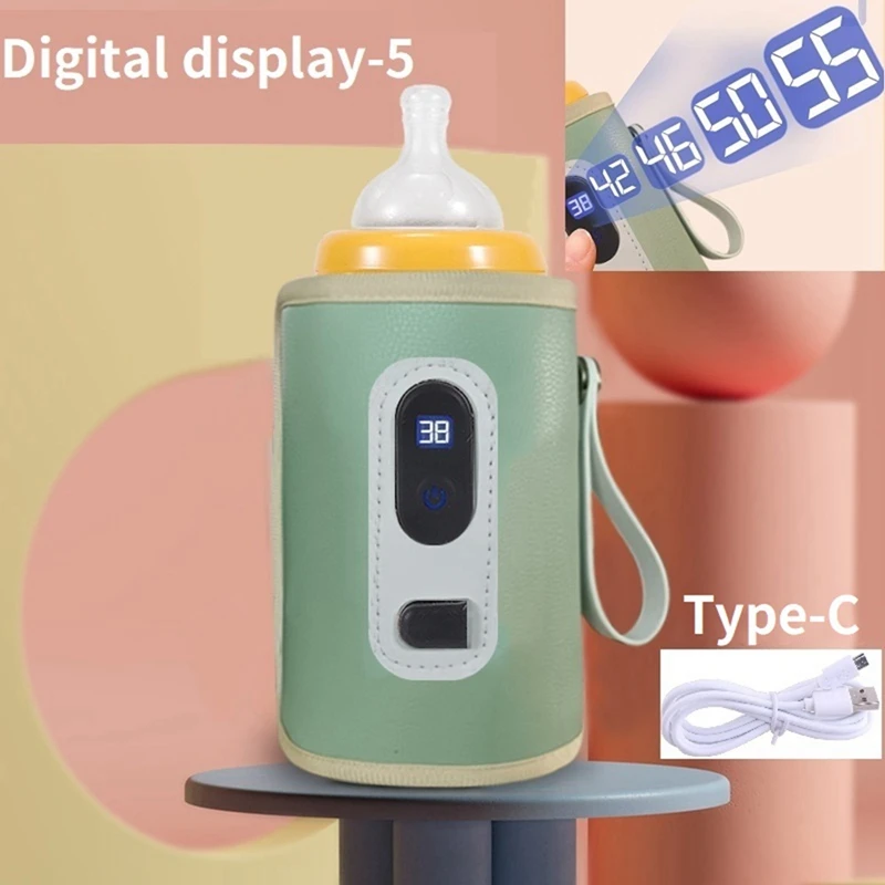 Travel Stroller Insulated Bag Digital Display Nursing Bottle Heater For Outdoor Winter -Green
Travel Stroller Insulated Bag Digital Display Nursing Bottle Heater For Outdoor Winter -Green