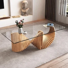 Rectangle Simple Coffee Tables Transparent Organizer Large Clear Coffee Tables Nordic Floor Mesa Centro Salon Home Decoration
