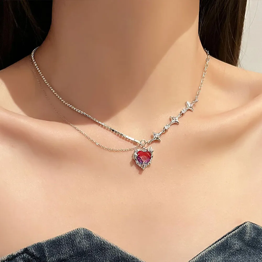 2023 New Sweet Cool Purple Gradient of Love One Piece Necklace for Women Red and Black Ins Stainless Steel Jewelry Sets Gifts
2023 New Sweet Cool Purple Gradient of Love One Piece Necklace for Women Red and Black Ins Stainless Steel Jewelry Sets Gifts