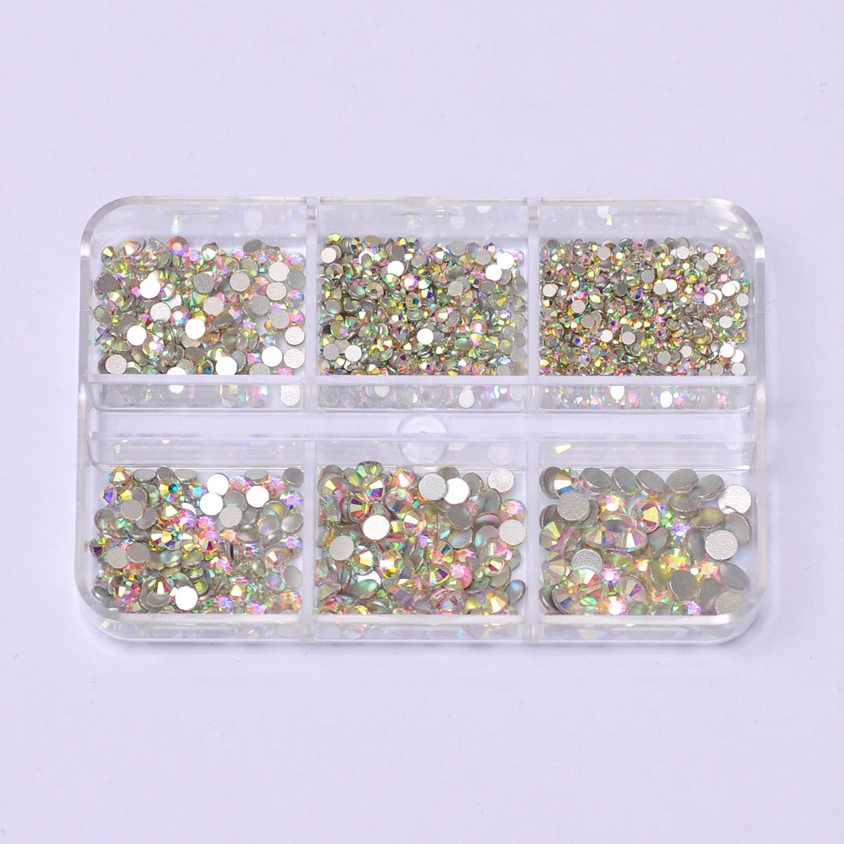 6 Grids Crystal AB Glass Nails Art Rhinestones SS4-SS16 Round Flatback Diamonds 3D DIY Design Charm Gems Nails Accessories
6 Grids Crystal AB Glass Nails Art Rhinestones SS4-SS16 Round Flatback Diamonds 3D DIY Design Charm Gems Nails Accessories