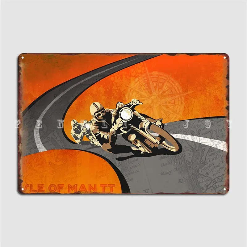 

Ретро Мотоцикл острова Мэн Tt плакат металлическая вывеска Настенный декор стена паб дизайнерский паб Жестяная Табличка на гараж плакат