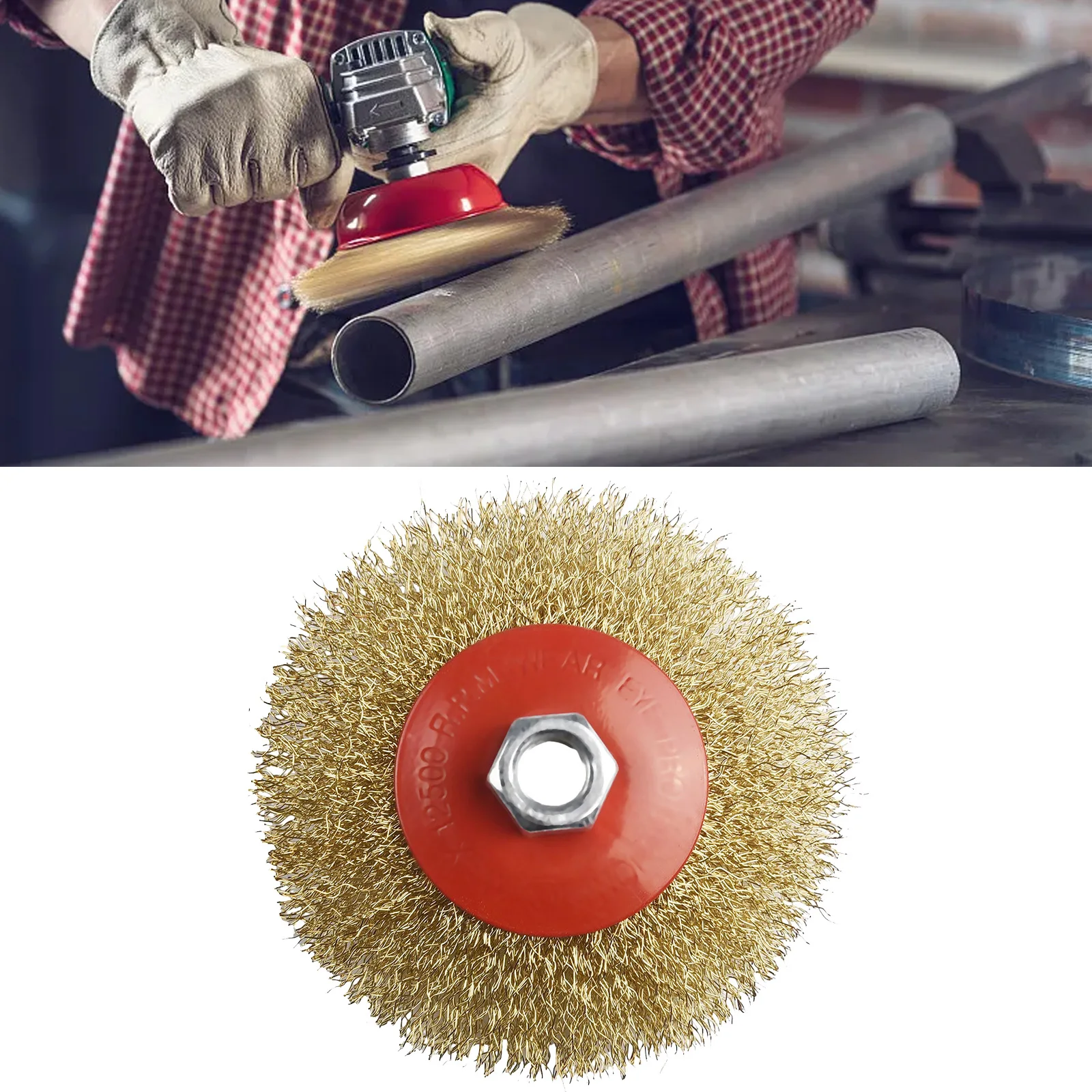 Wire Bevel Brush Rotary Steel Copper-Plated Wire Brush Wheels M14 Thread For Angle Grinder Rust Removal Cleaning Tool
Wire Bevel Brush Rotary Steel Copper-Plated Wire Brush Wheels M14 Thread For Angle Grinder Rust Removal Cleaning Tool