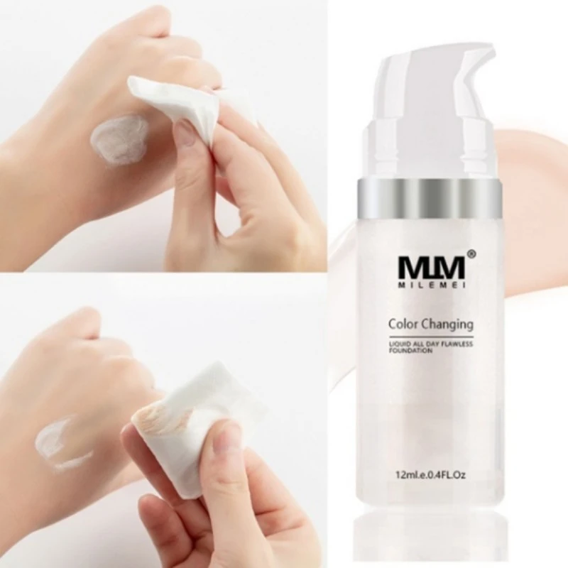 1pcs 12ML Color Changing Liquid Foundation Makeup Change To Your Skin Tone By Just Blending TLM Foundation Cover Tattoos
1pcs 12ML Color Changing Liquid Foundation Makeup Change To Your Skin Tone By Just Blending TLM Foundation Cover Tattoos