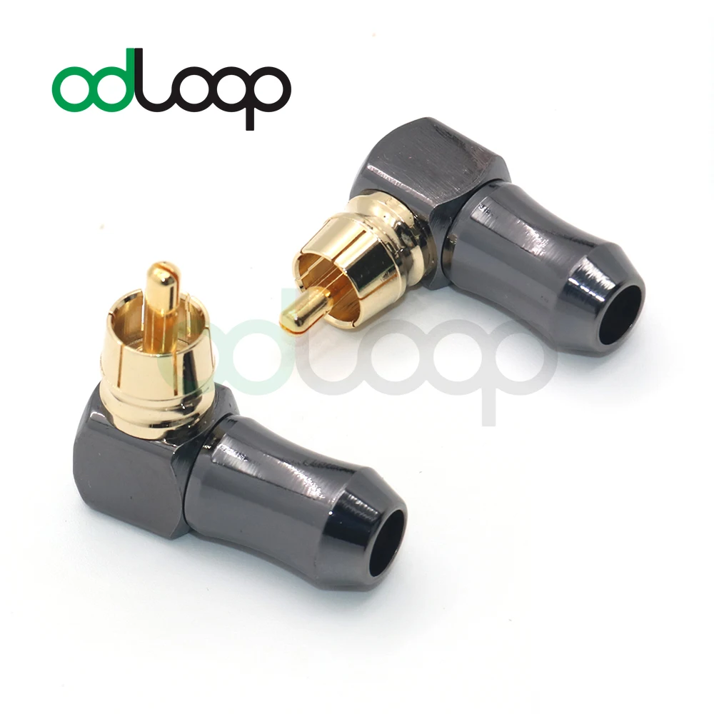 ODLOOP 2-Pack 90 Degree RCA Male Plug Adapter Audio Phono Gold Plated Solder Connector
ODLOOP 2-Pack 90 Degree RCA Male Plug Adapter Audio Phono Gold Plated Solder Connector