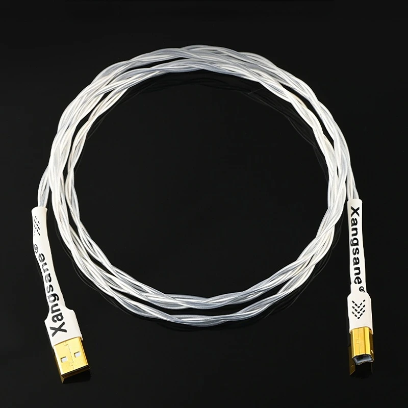 HiFi USB A to B Audio Cable Single Crystal Copper Silver Plated Decoder DAC Data Line
HiFi USB A to B Audio Cable Single Crystal Copper Silver Plated Decoder DAC Data Line