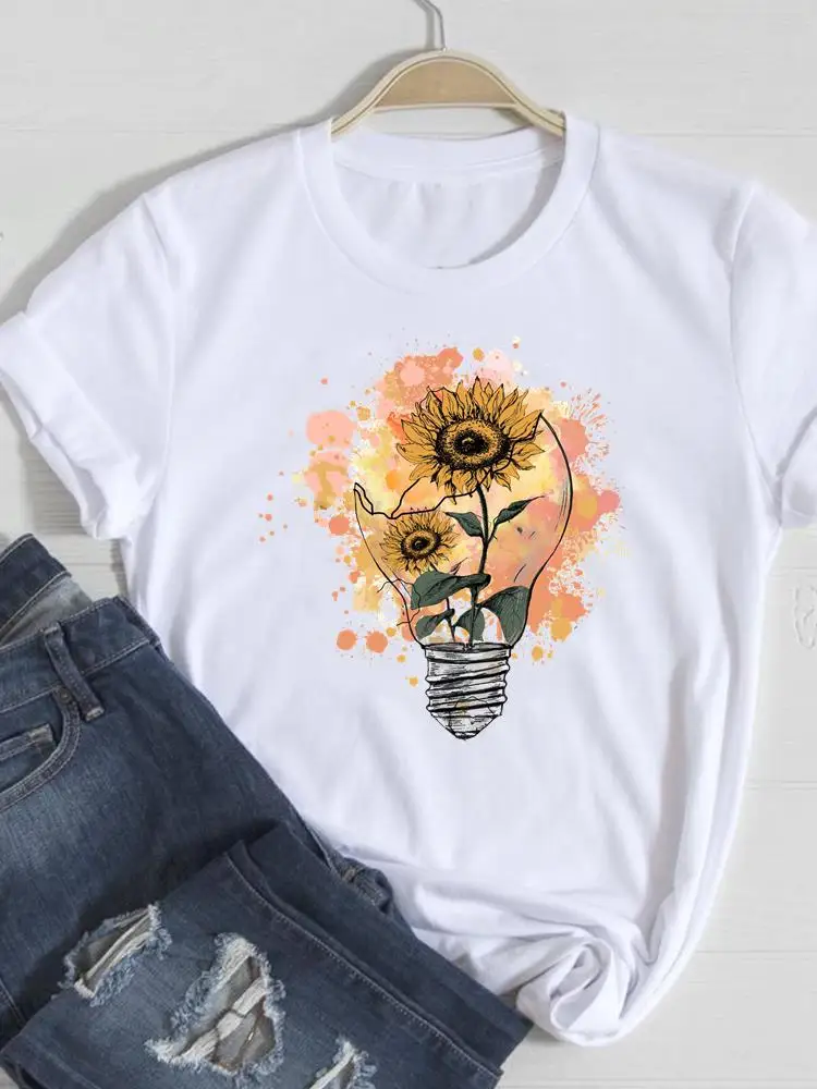 Watercolor Flower Floral Cute Women Casual Fashion Cartoon Summer Clothing Graphic T Top Lady Print Tee Tshirts T-Shirt
Watercolor Flower Floral Cute Women Casual Fashion Cartoon Summer Clothing Graphic T Top Lady Print Tee Tshirts T-Shirt