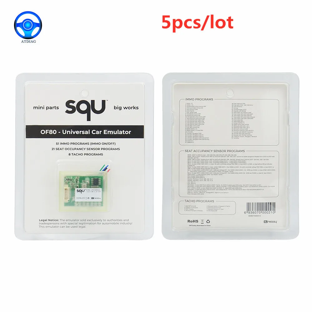 2023 5pcs/lot SQU OF80 Universal Car Emulator SQU OF80 / OF68 supports IMMO For Seat occupancy sensor Tacho Programs
2023 5pcs/lot SQU OF80 Universal Car Emulator SQU OF80 / OF68 supports IMMO For Seat occupancy sensor Tacho Programs