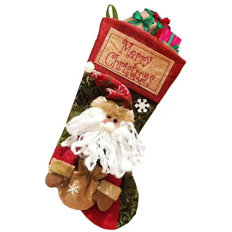 

Рождественские чулки, Рождественская открытка, конфеты, чулки, Санта-Клаус, снеговик, олень, мешок конфет, рустикальное классическое Рождественское украшение