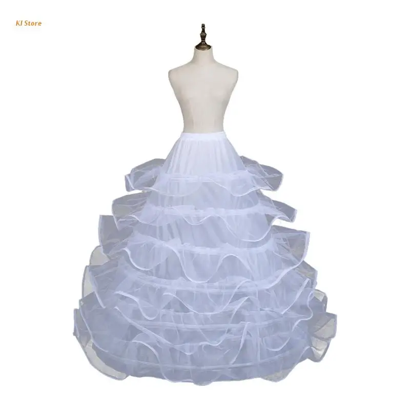Crinoline Underskirt Petticoat Floor Length for Women Girls Bridal Dress Vintage Ball Gown White 6 Hoops Ruffles Skirt
Crinoline Underskirt Petticoat Floor Length for Women Girls Bridal Dress Vintage Ball Gown White 6 Hoops Ruffles Skirt