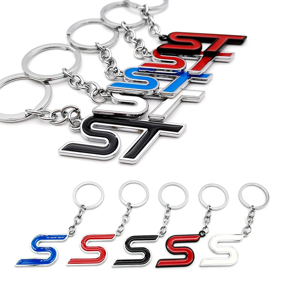 Car Keychain ST Badge Keyring Metal Key Chain Ring Holder for Ford S Logo Focus Fiesta Ecosport 2009 - 2015 Mondeo Kuga Fusion 
Car Keychain ST Badge Keyring Metal Key Chain Ring Holder for Ford S Logo Focus Fiesta Ecosport 2009 - 2015 Mondeo Kuga Fusion