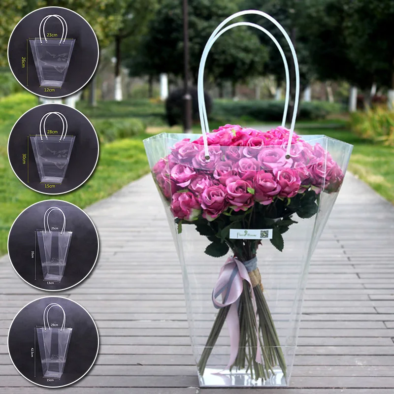 Flower Packing Box Flower Carrier Bag Packing Gift Bag Plastic Pvc Bouquet Wrap Wedding Party Decoration Flower Arrangement Box
Flower Packing Box Flower Carrier Bag Packing Gift Bag Plastic Pvc Bouquet Wrap Wedding Party Decoration Flower Arrangement Box