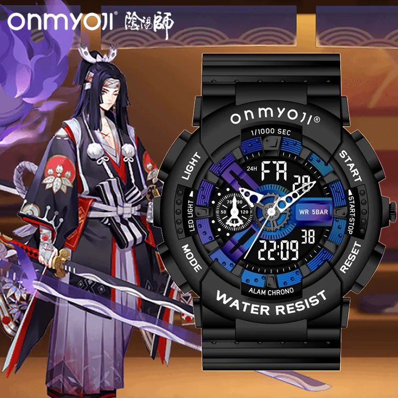 Onmyoji Anime Men Women Watch Fashion Onikiri Cartoon Double Display Dial LED Luminous Waterproof Kid Sport Electronic Watch
Onmyoji Anime Men Women Watch Fashion Onikiri Cartoon Double Display Dial LED Luminous Waterproof Kid Sport Electronic Watch