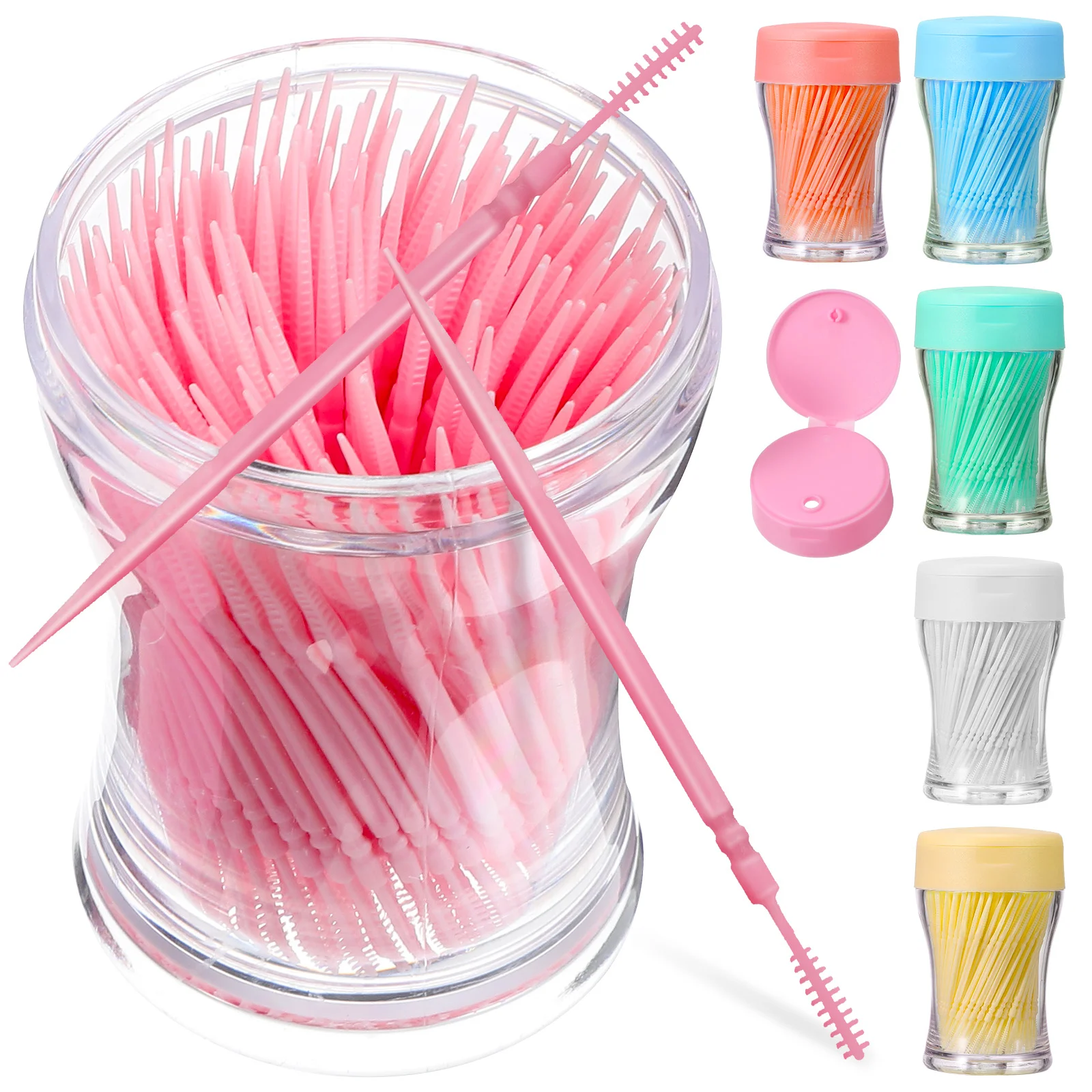 6 Boxes Toothpicks Interdental Floss Brush Bottled Cleaning Tool Double-end Plastic
6 Boxes Toothpicks Interdental Floss Brush Bottled Cleaning Tool Double-end Plastic
