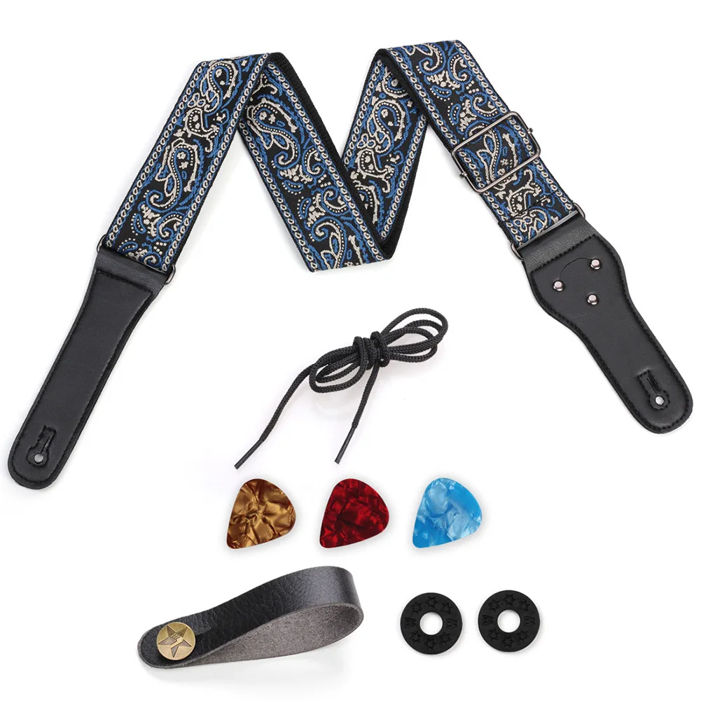 Guitar Strap Set All Embroider Guitar Strap With 1 Leather Strap 3 Picks Useful Guitar Accessories Guitar Strap Set
Guitar Strap Set All Embroider Guitar Strap With 1 Leather Strap 3 Picks Useful Guitar Accessories Guitar Strap Set