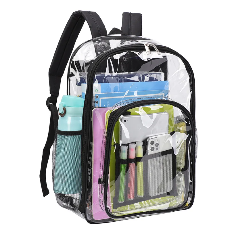 Women Transparent Backpack Waterproof PVC Bag Clear Jelly Backpacks Student's Teenager Girls Notebook School Bags Large Solid
Women Transparent Backpack Waterproof PVC Bag Clear Jelly Backpacks Student's Teenager Girls Notebook School Bags Large Solid