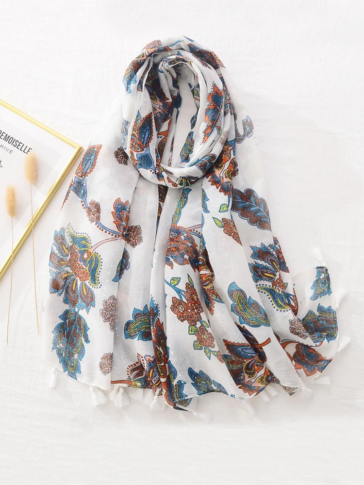 Cotton Linen Women Silk Scarf Sequin Floral Print Shawl Foulard Femme Mujer Pareo Muffler Bufanda Stoles Hijab Bandana Summer
Cotton Linen Women Silk Scarf Sequin Floral Print Shawl Foulard Femme Mujer Pareo Muffler Bufanda Stoles Hijab Bandana Summer