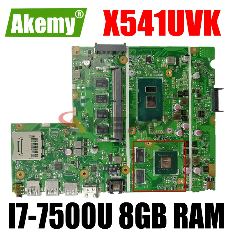 Материнская плата Akemy X541UVK для ноутбука Asus X541UJ X541UVK X541UV, материнская плата W/ I7-7500U 8 ГБ ОЗУ (V2G), Бесплатная плата
Материнская плата Akemy X541UVK для ноутбука Asus X541UJ X541UVK X541UV, материнская плата W/ I7-7500U 8 ГБ ОЗУ (V2G), Бесплатная плата