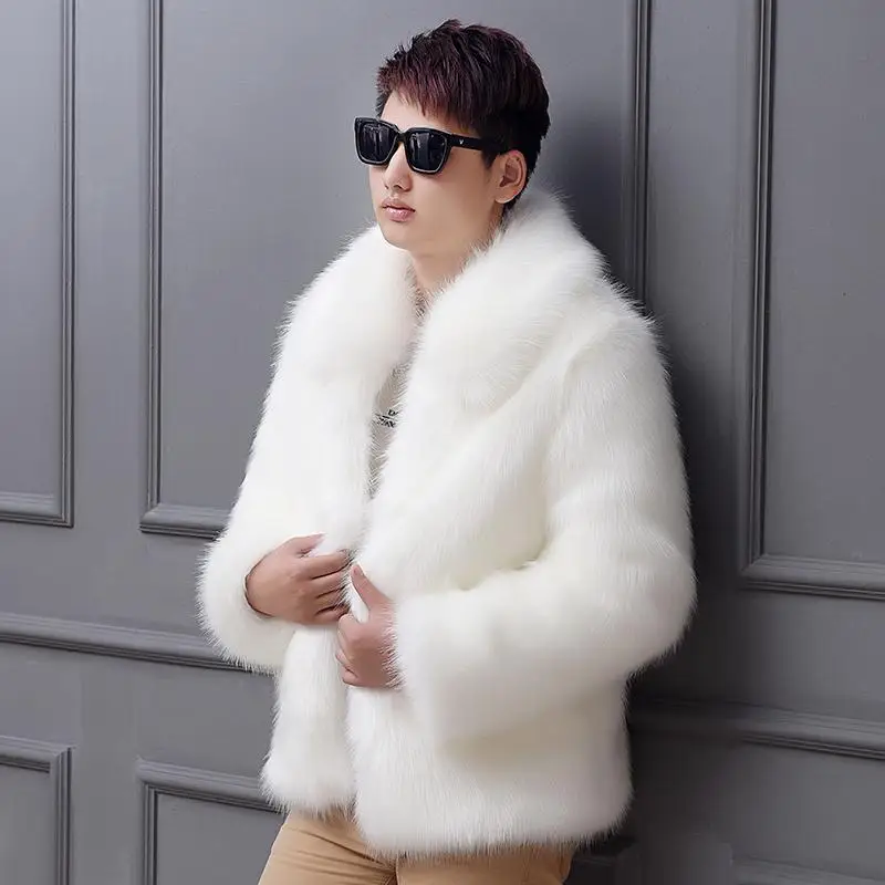 Autumn Winter Jacket Men Faux Fur Coat Solid Color Turn-Down Collar Full Sleeve Slim Casual Thick Warm Coats Large Size 6XL E450
Autumn Winter Jacket Men Faux Fur Coat Solid Color Turn-Down Collar Full Sleeve Slim Casual Thick Warm Coats Large Size 6XL E450