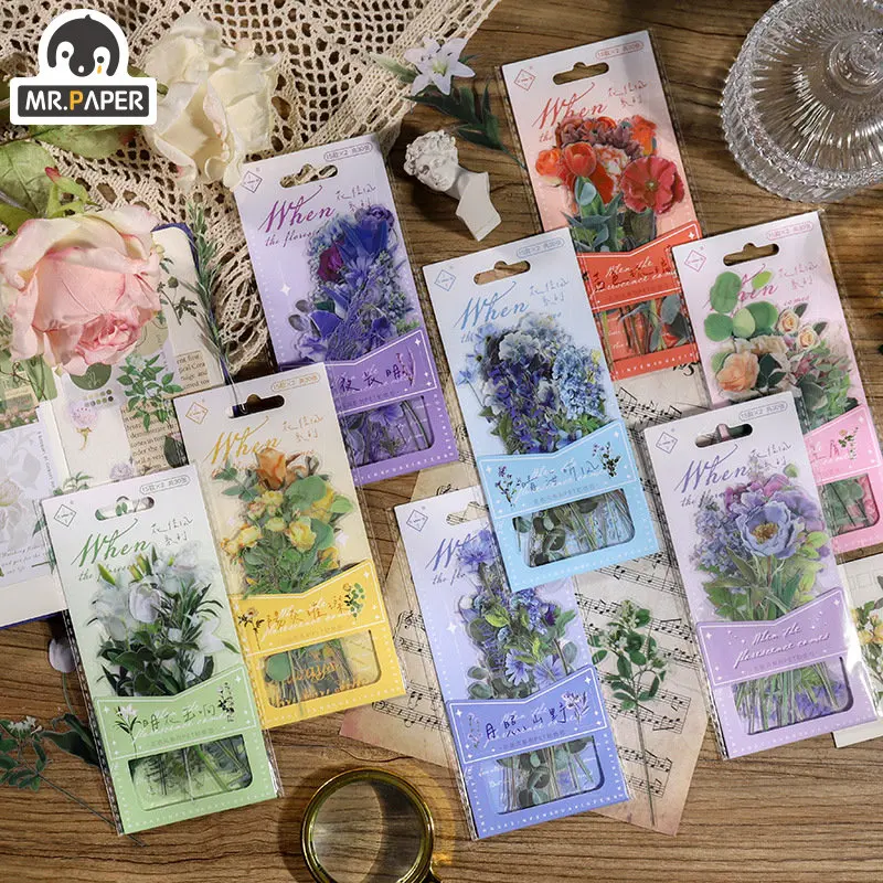 Mr. Paper 30pcs/Bag Beautiful Literary Stickers Floral Ins Style PET Waterproof Stickers Handbook Decorative Stationery Supplies
Mr. Paper 30pcs/Bag Beautiful Literary Stickers Floral Ins Style PET Waterproof Stickers Handbook Decorative Stationery Supplies