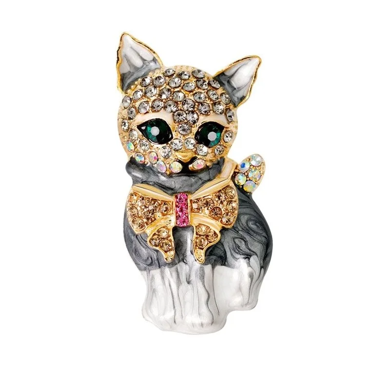 CINDY XIANG Enamel Cat Brooches for Women Fashion Rhinestone Elegant Kitty Animal Pin High Quality New 2018 Gift
CINDY XIANG Enamel Cat Brooches for Women Fashion Rhinestone Elegant Kitty Animal Pin High Quality New 2018 Gift