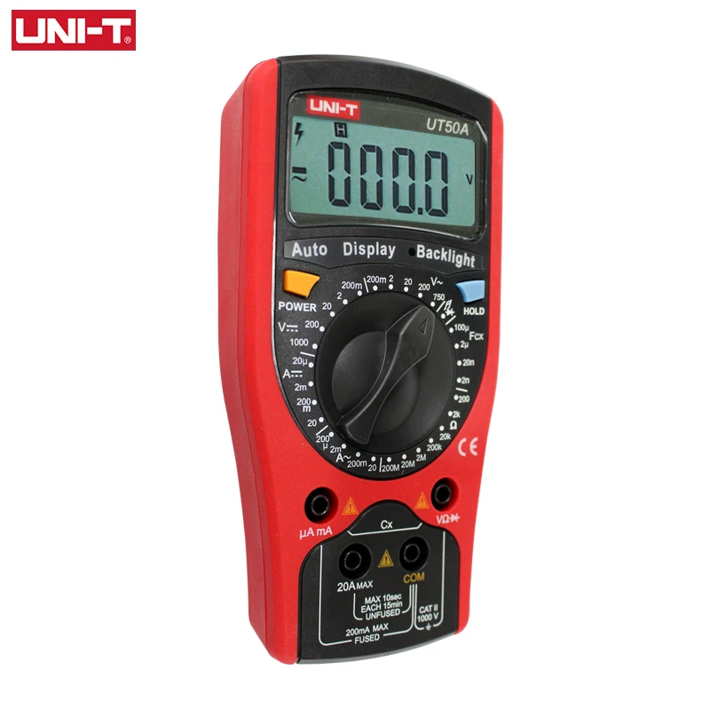 UNI-T Mini Digital Multimeter UT50A 750V AC DC Voltmeter Ammeter Capacitor Tester Resistance Test
UNI-T Mini Digital Multimeter UT50A 750V AC DC Voltmeter Ammeter Capacitor Tester Resistance Test