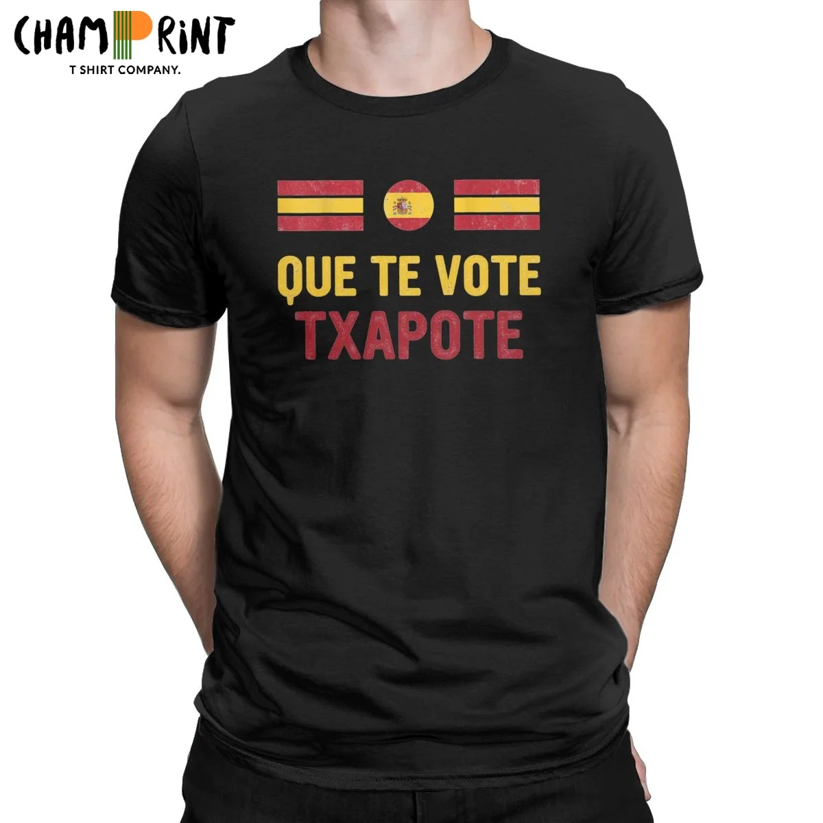 

Футболка Que Te Vote Txapote мужская, чистый хлопок, винтажная тенниска с круглым вырезом, забавная футболка с испанским мемом, топы с коротким рукавом, идея для подарка