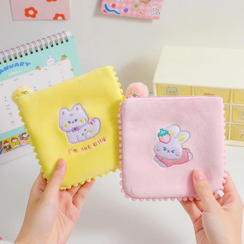 Cute Small Cosmetic Lipstick Organizer Coin Bag Wallet Embroidered Bear Sanitary Napkin Storage Bag Girl Heart Makeup Pouch
Cute Small Cosmetic Lipstick Organizer Coin Bag Wallet Embroidered Bear Sanitary Napkin Storage Bag Girl Heart Makeup Pouch