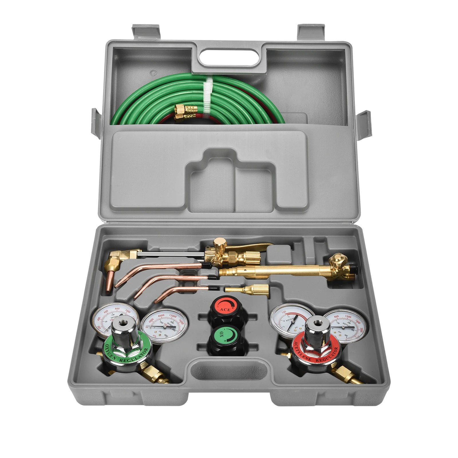 Portable Gas Welding Cutting Torch Kit, Oxygen Acetylene Welding, Precision Brazing Soldering with Hose,Heating Tip,Goggles&Case
Portable Gas Welding Cutting Torch Kit, Oxygen Acetylene Welding, Precision Brazing Soldering with Hose,Heating Tip,Goggles&Case