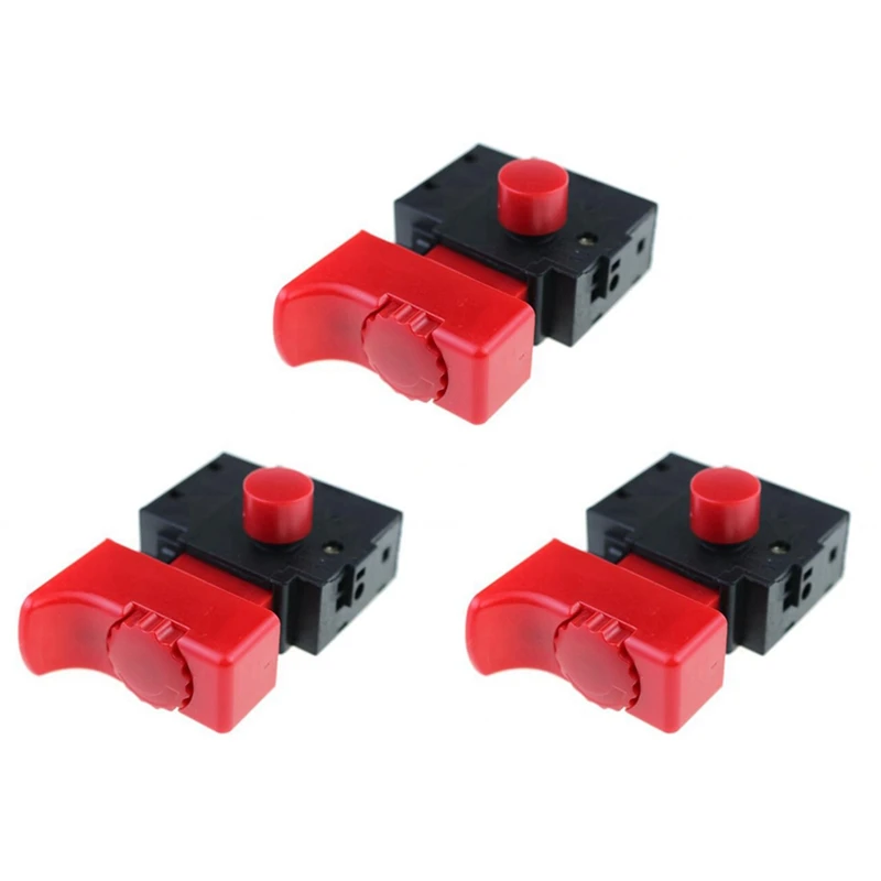 

3PCS FA2-6/1BEK 250V 6A 5E4 Lock On Power Tool Electric Drill Trigger Switch Electric Tool Fittings Switch