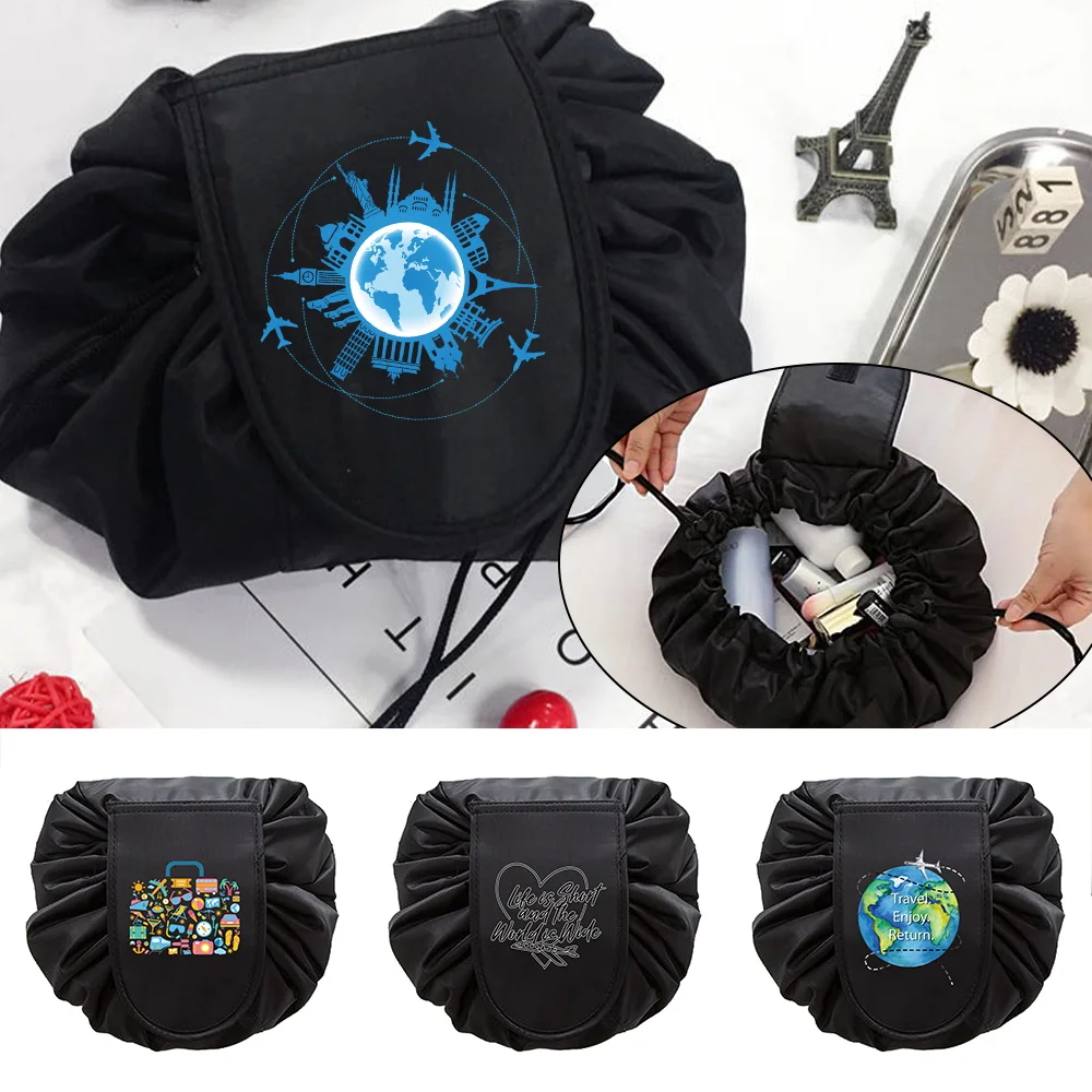 Travel Print Drawstring Cosmetic Bag Women Travel Makeup Bag Organizer Make Cosmetic Bag Case Storage Pouch Toiletry Beauty Box
Travel Print Drawstring Cosmetic Bag Women Travel Makeup Bag Organizer Make Cosmetic Bag Case Storage Pouch Toiletry Beauty Box