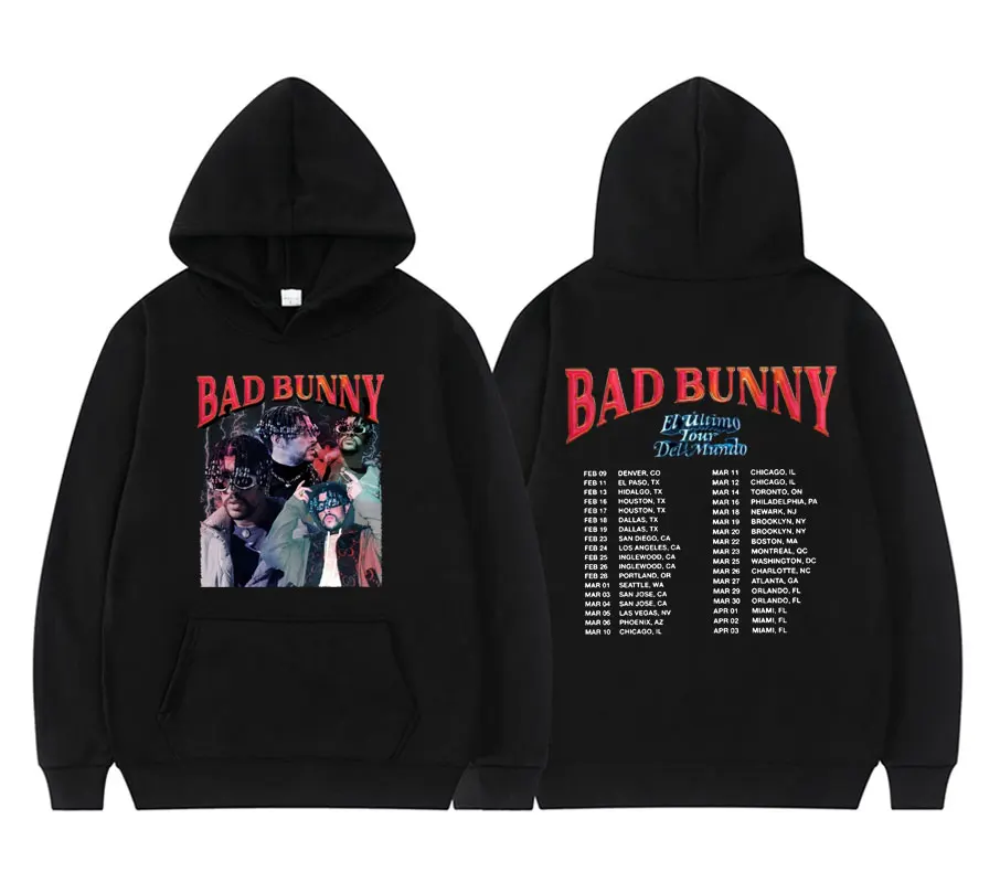 Толстовка с двусторонним принтом Bad Bunny El Ulitimo Tour Del World Tour 2022, модная Толстовка для мужчин и женщин в стиле хип-хоп, мужские новые толстовки
Толстовка с двусторонним принтом Bad Bunny El Ulitimo Tour Del World Tour 2022, модная Толстовка для мужчин и женщин в стиле хип-хоп, мужские новые толстовки