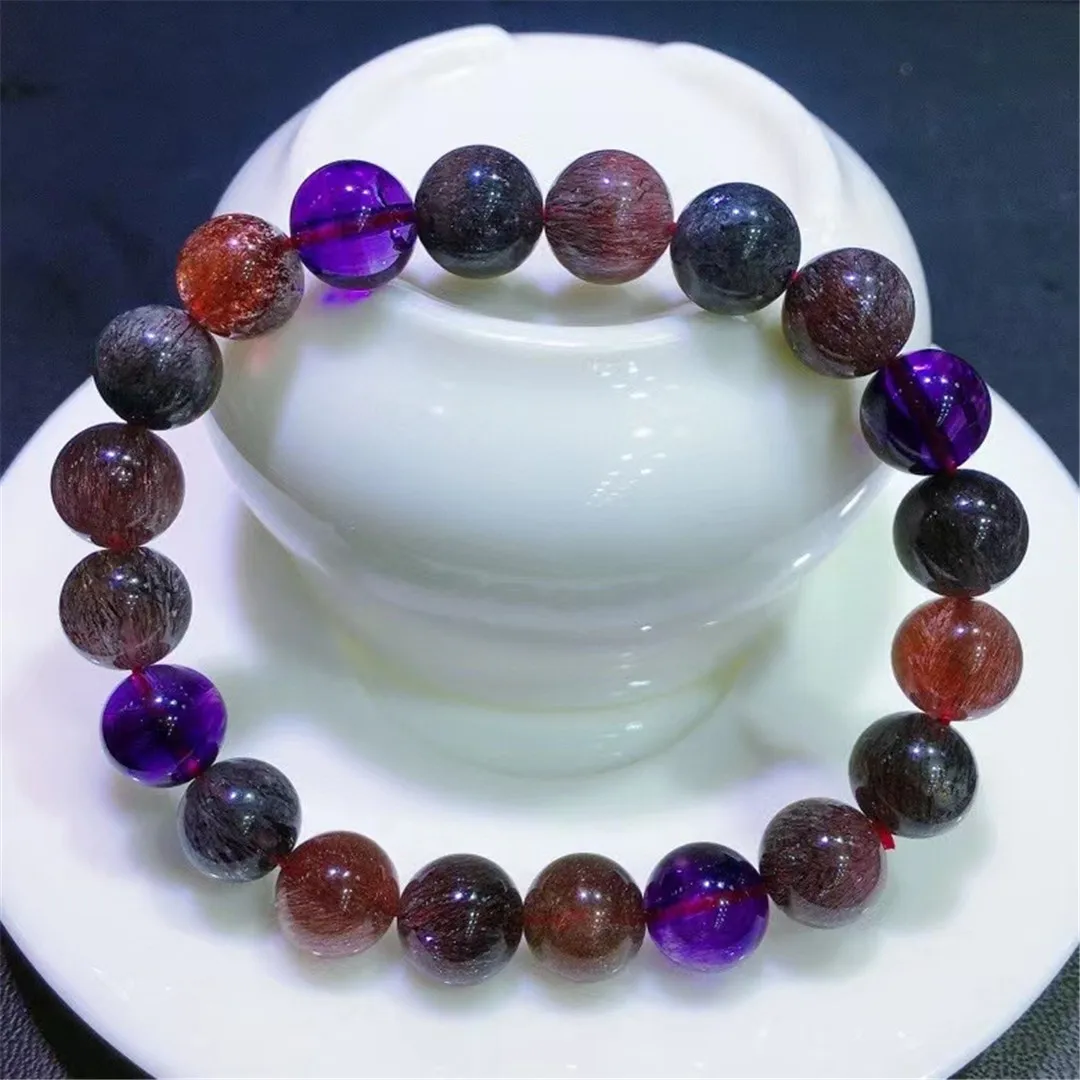 9mm Natural Super Seven Purple Rutilated Quartz Round Beads Bracelet Jewelry Women Men Wealth Crystal Beauty Gift Strands AAAAA
9mm Natural Super Seven Purple Rutilated Quartz Round Beads Bracelet Jewelry Women Men Wealth Crystal Beauty Gift Strands AAAAA