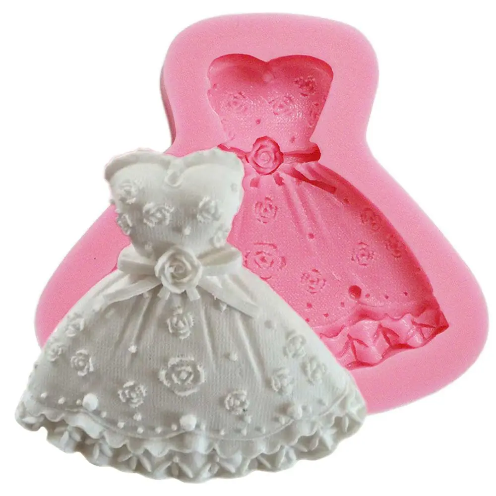1Pc Dress Shaped Silicone Cake Mold Kitchen Baking Dish Chocolate Sugar Craft Fondant Cake Decoration Tools
1Pc Dress Shaped Silicone Cake Mold Kitchen Baking Dish Chocolate Sugar Craft Fondant Cake Decoration Tools