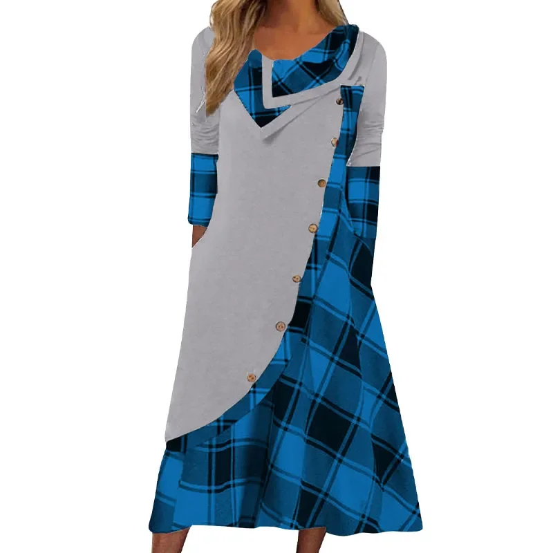 Streetwear Fashion Button Plaid Patchwork Dresses Women's Clothing Long Sleeve Casual Loose Pile Collar Pockets Dress for Female
Streetwear Fashion Button Plaid Patchwork Dresses Women's Clothing Long Sleeve Casual Loose Pile Collar Pockets Dress for Female