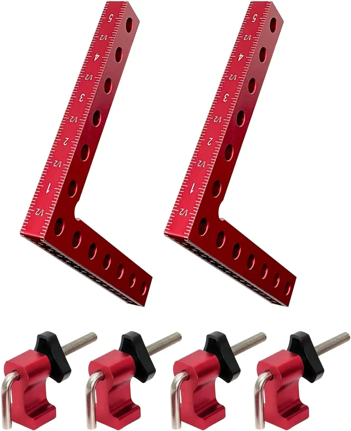 2Pcs 90 Degree Positioning Right Angle Clamps 5.5" Aluminum Alloy Woodworking Carpenter Corner Clamping Square Tool for Picture
2Pcs 90 Degree Positioning Right Angle Clamps 5.5" Aluminum Alloy Woodworking Carpenter Corner Clamping Square Tool for Picture