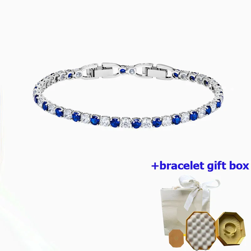 High quality Tennis Deluxe blue diamond studded women's bracelet, enhancing temperament, beautiful and moving, free of shipping
High quality Tennis Deluxe blue diamond studded women's bracelet, enhancing temperament, beautiful and moving, free of shipping