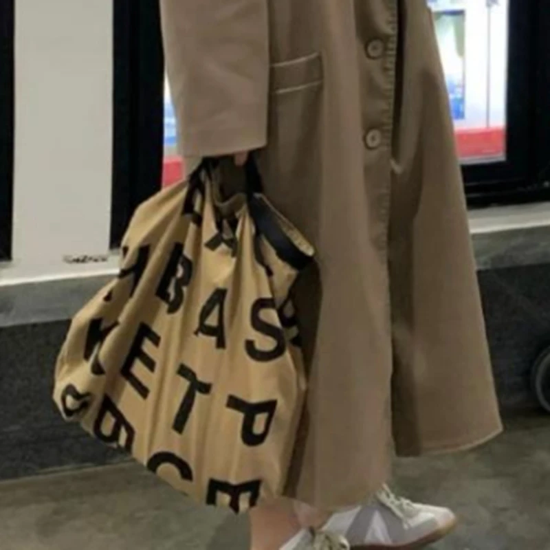 Alphabet Canvas Shoulder Bags Female Casual Letter Printed Women Tote Handbags Large Capacity Cotton Cloth Shopping School Bag
Alphabet Canvas Shoulder Bags Female Casual Letter Printed Women Tote Handbags Large Capacity Cotton Cloth Shopping School Bag
