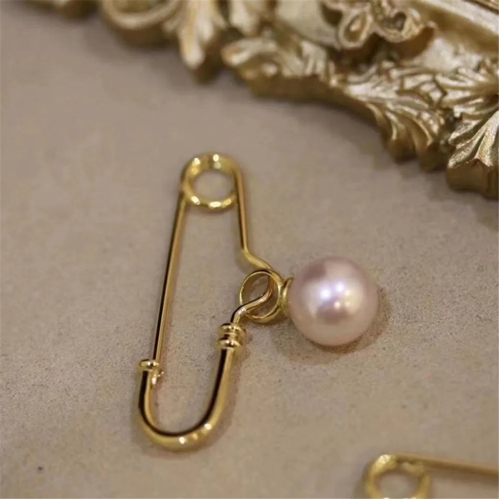 DIY pearl accessories S925 sterling silver pendant brooch empty holder gold plated dual purpose women's 7-10mm beads
DIY pearl accessories S925 sterling silver pendant brooch empty holder gold plated dual purpose women's 7-10mm beads