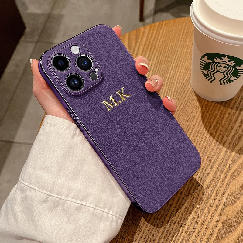 14 Pro Personalised Customized Initial Letters Case For iPhone 13 12 11 14 Pro Max Luxury Lambskin Leather Plating Bumper Cover
14 Pro Personalised Customized Initial Letters Case For iPhone 13 12 11 14 Pro Max Luxury Lambskin Leather Plating Bumper Cover