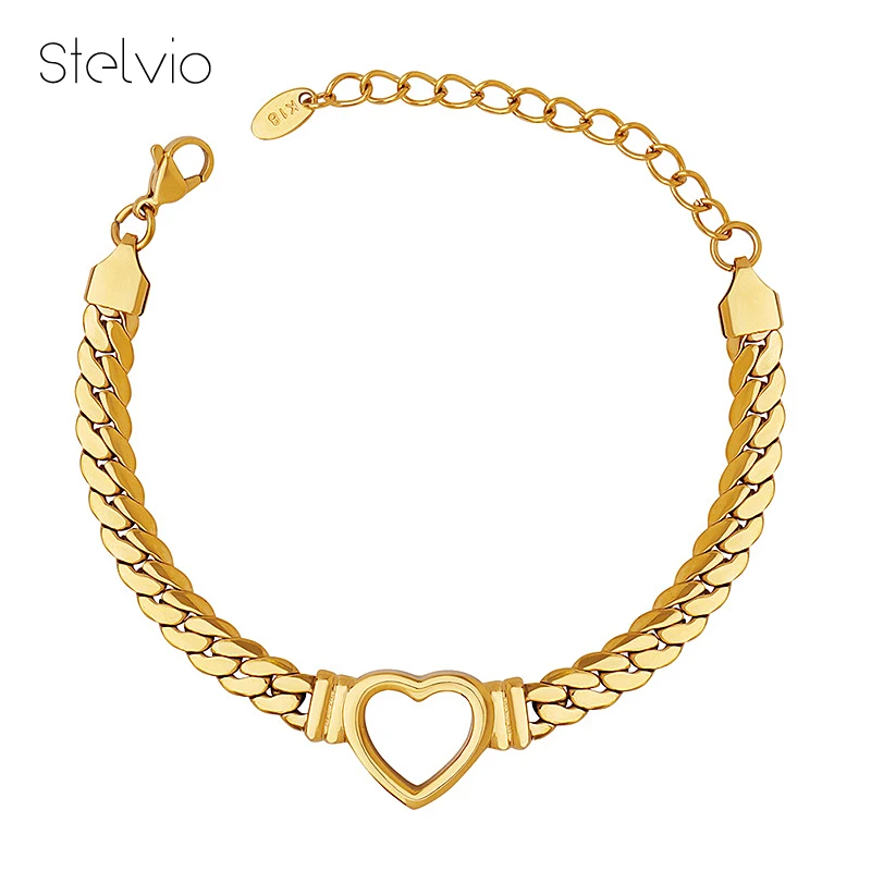 New In Heart Chain Titanium Steel Bracelets For Women Accessories Gold Silver Plated Fine Jewelry
New In Heart Chain Titanium Steel Bracelets For Women Accessories Gold Silver Plated Fine Jewelry