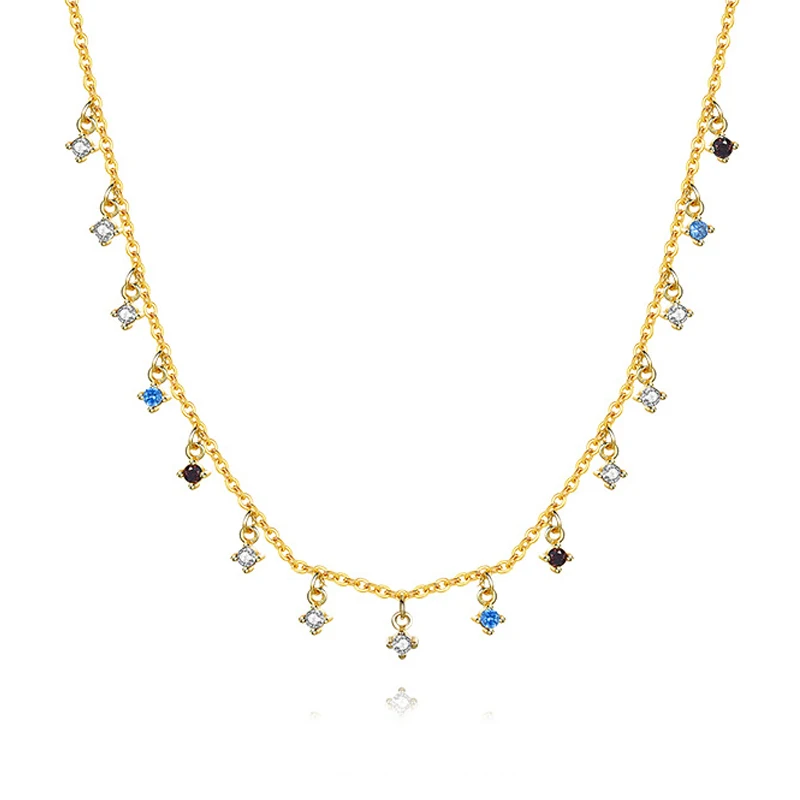 Luxury Fashion Color Zircon Pendant Necklace for Women Real 925 Sterling Silver Retro Simple Tassel Clavicle Chain Fine Jewelry
Luxury Fashion Color Zircon Pendant Necklace for Women Real 925 Sterling Silver Retro Simple Tassel Clavicle Chain Fine Jewelry