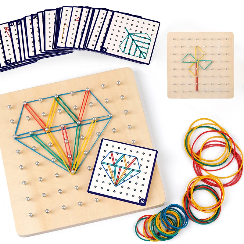 Toys Nailboard Early Educational Children Shape Rubber Set Montessori Math Band Learning Games Wooden Creative Kids Geometric
Toys Nailboard Early Educational Children Shape Rubber Set Montessori Math Band Learning Games Wooden Creative Kids Geometric