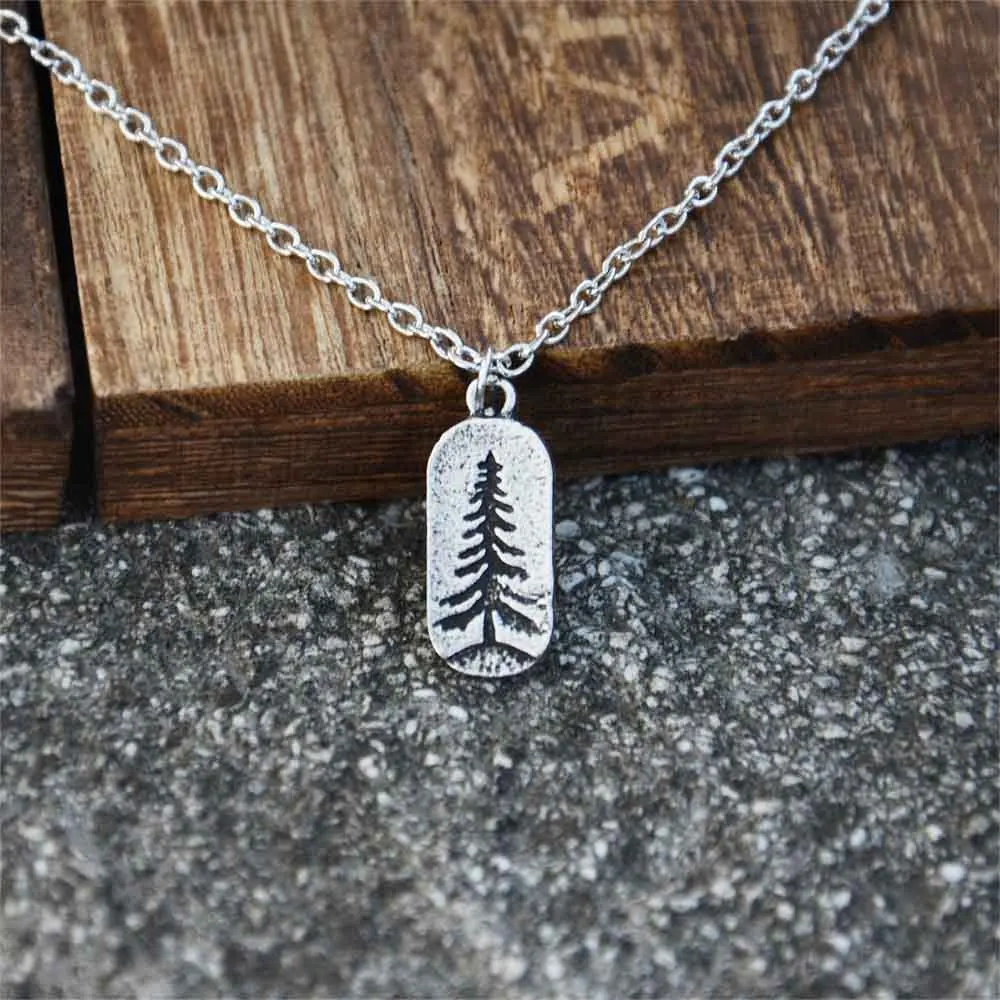 Nostalgia Small Pine Tree Vintage Charm Camping Jewelry Necklace For Women Men Camper 
Nostalgia Small Pine Tree Vintage Charm Camping Jewelry Necklace For Women Men Camper