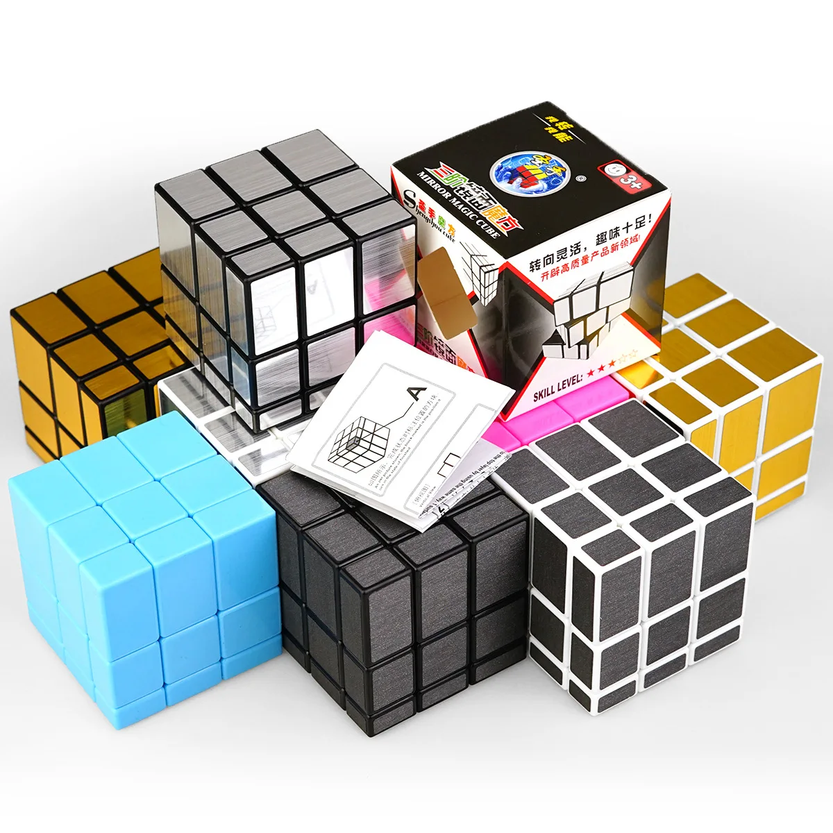 3X3X3 Speed Cube Rubix Brushed Mirror Professional Special Shaped Magic Cube Home Fidget Toys Puzzles For Children Adults
3X3X3 Speed Cube Rubix Brushed Mirror Professional Special Shaped Magic Cube Home Fidget Toys Puzzles For Children Adults