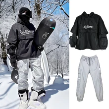 -30°CSnowboarding Ski Suit for Men Women Ski Jumpsuit Winter Warm Windproof Waterproof Ski Jacket Pants Set Snowboarding Suit