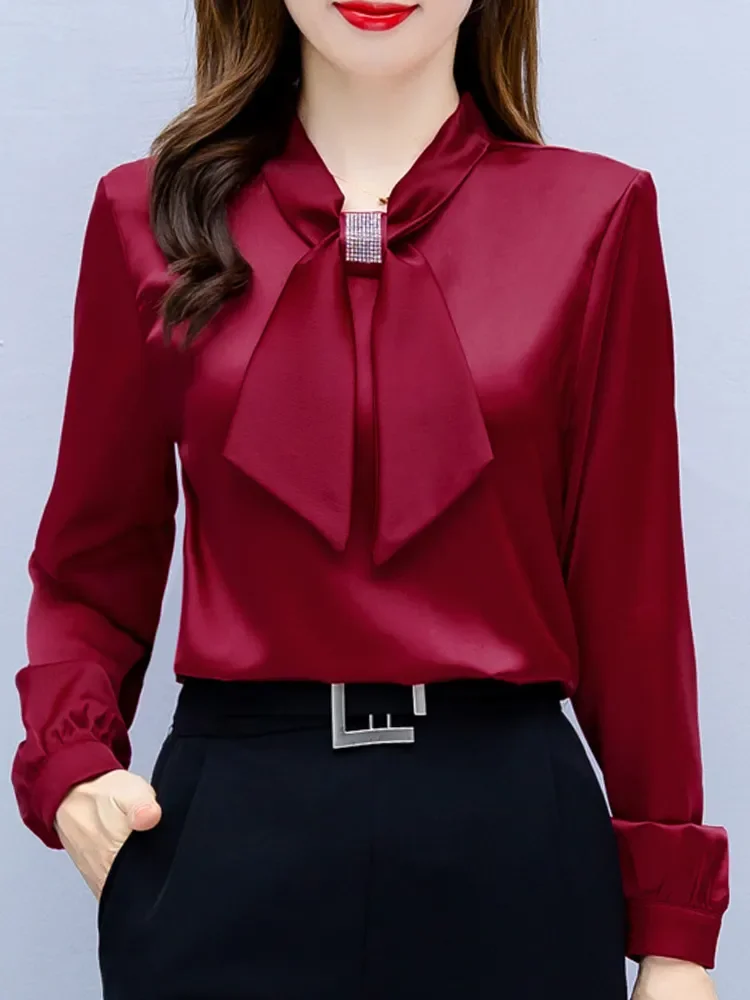 2023 Long Sleeve Blouse Women Bow Collar Chiffon Blouse Shirt Tops Women Blouses Shirts Blusa Camisas
2023 Long Sleeve Blouse Women Bow Collar Chiffon Blouse Shirt Tops Women Blouses Shirts Blusa Camisas