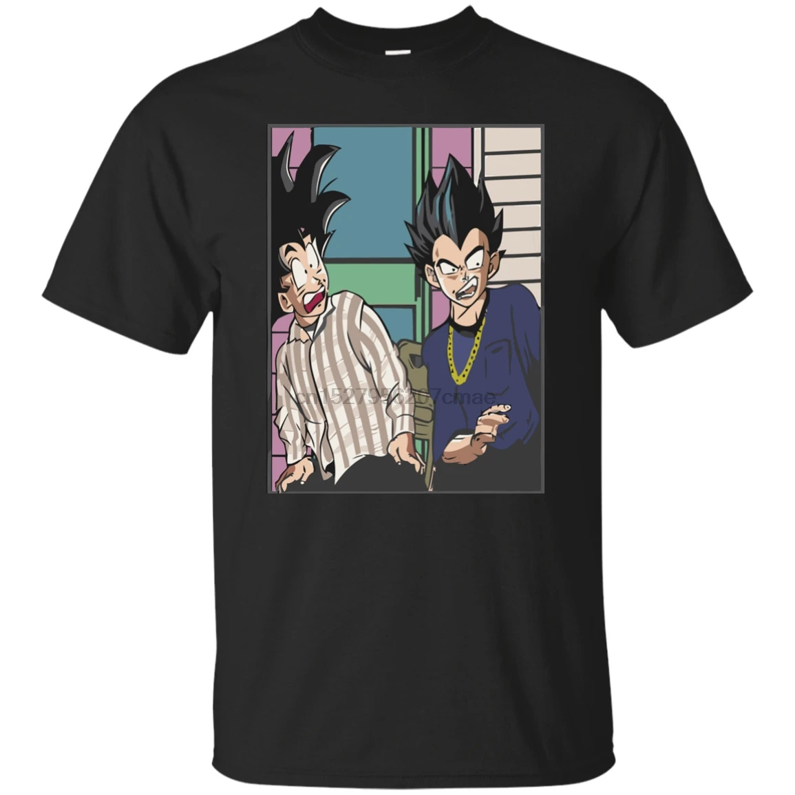 Сон Гоку и Веджета пятничная фильмы смешной мем черная футболка Крейг Джонс S-6XL -