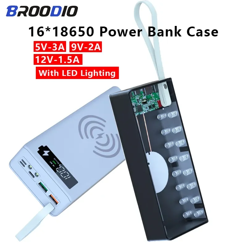 No Welding DIY Detachable 16PCS 18650 Batteries Power Bank Case Quick Charge For Phones Charging 16×18650 Battery Storage Boxes
No Welding DIY Detachable 16PCS 18650 Batteries Power Bank Case Quick Charge For Phones Charging 16×18650 Battery Storage Boxes