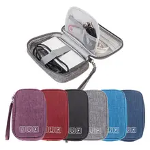 3 Mesh Pockets Organizer Bag Cable Storage Organizers Pouch Carry Case USB Cable Cord Waterproof Double Layers Storage Bags
