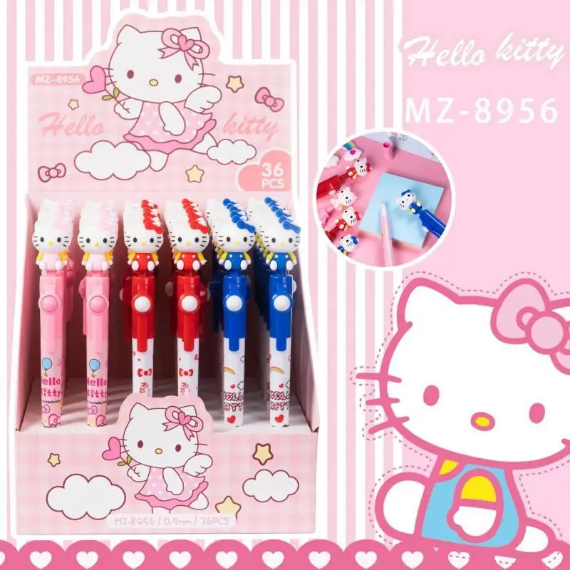 36Pcs Kawaii Sanrio Pen Anime Hellokitty Cartoon Cute Circle Press 0.5Mm Black Neutral Note Number Carbon Pen Toys Boys Grils
36Pcs Kawaii Sanrio Pen Anime Hellokitty Cartoon Cute Circle Press 0.5Mm Black Neutral Note Number Carbon Pen Toys Boys Grils